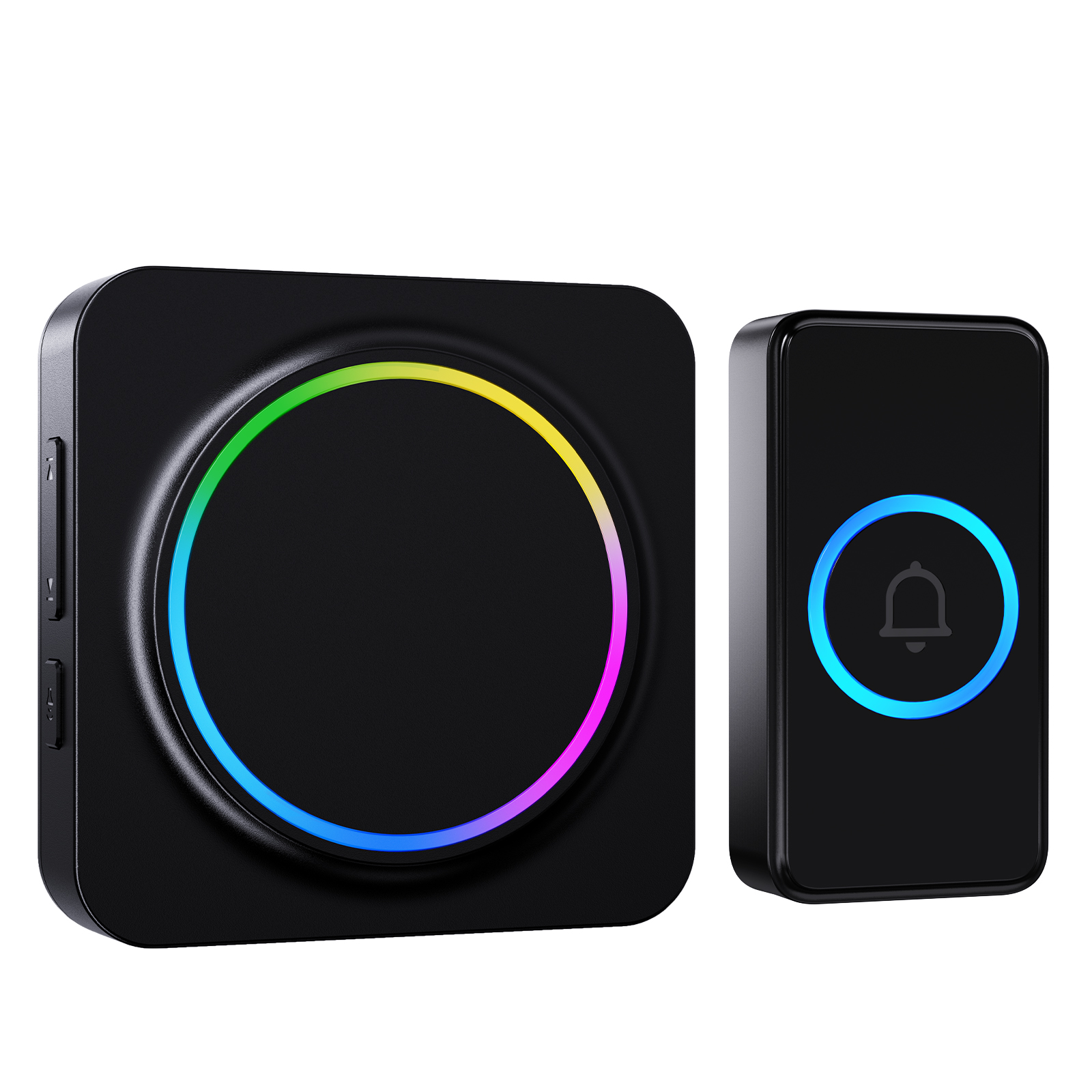 Portable Wireless RGB Doorbell 32 Sounds 150M Working Range OEM Service