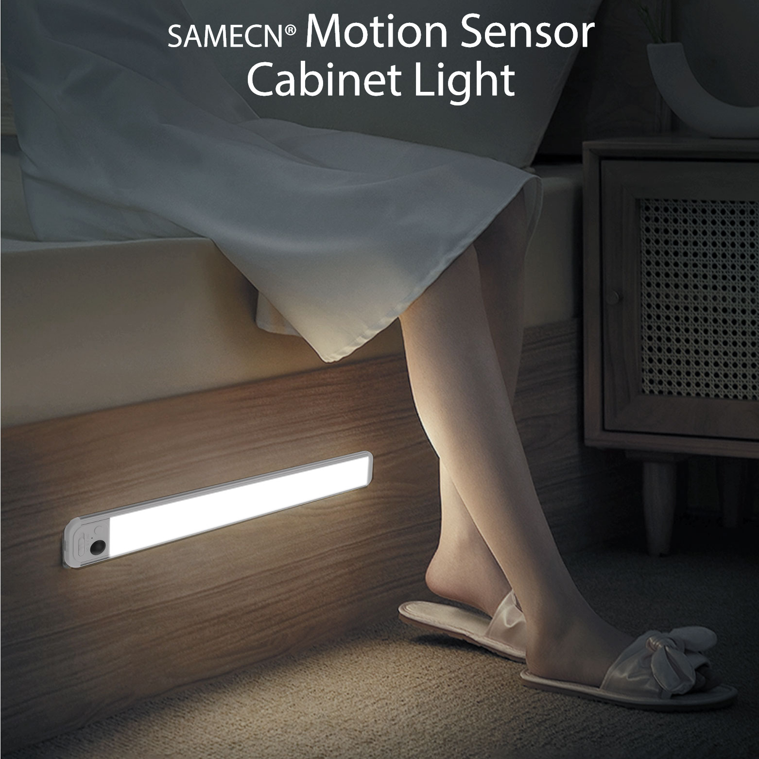 Popular Selling Wireless Led Motion Sensor Cabinet Light Rechargeable Led Smart Sensor Night Light