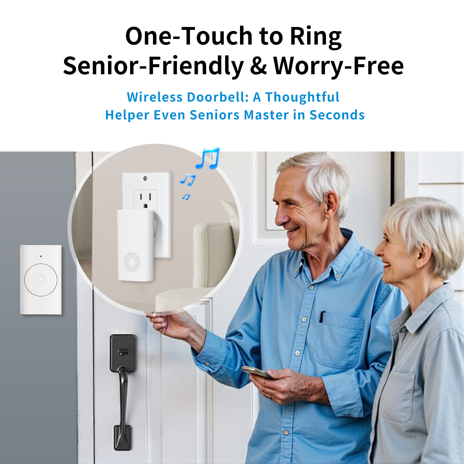 New Hot Home Welcome Door Chimes Wireless Doorbell US Plug Waterproof Door Bell 100M Long Wireless Distance 50 Songs