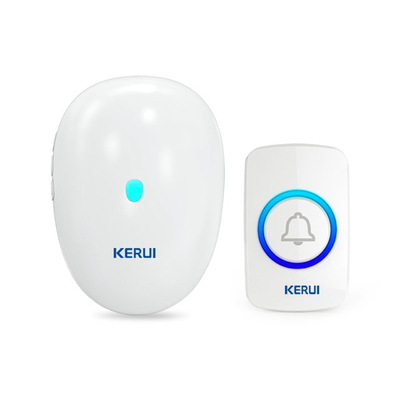 Kerui M521 Wireless Doorbell with F51 Push Button, Operating at over 500 Feet with 57 Chimes, 4 Volume Levels, LED Indicator, Memory Function, 1 Plugin Receiver & 1 Push Button Transmitter