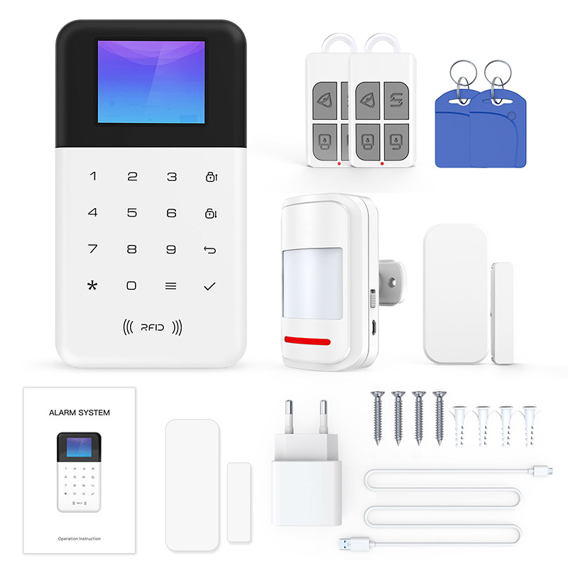 Kerui 2023 New Smart WiFi Tuya Alarm System Kit for Personal And Home Security 