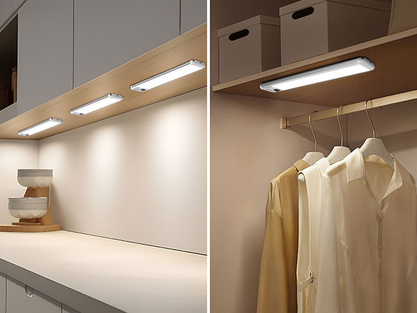 Wireless Rechargeable Motion Sensor LED Night Light Ultra-Thin Magnetic Under Cabinet Light