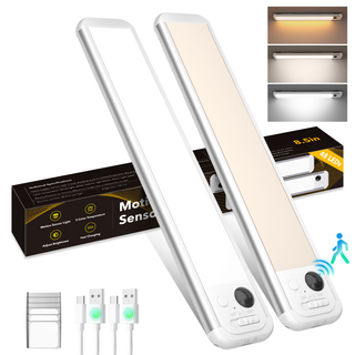 Wireless Rechargeable Motion Sensor LED Night Light Ultra-Thin Magnetic Under Cabinet Light