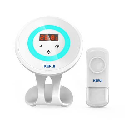 Kerui M536 Temperature Display Doorbell with F54 Push Button, Operating at over 500 Feet with Thermometer Display, 58 Chimes, 4 Volume Levels, 1 Receiver & 1 Push Button
