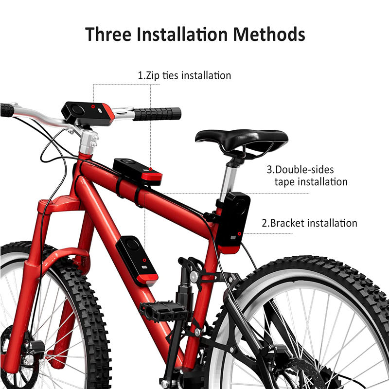 Bike Alarm Wireless Vibration Motion Sensor 120dB Waterproof Motorcycle Alarm with Remote