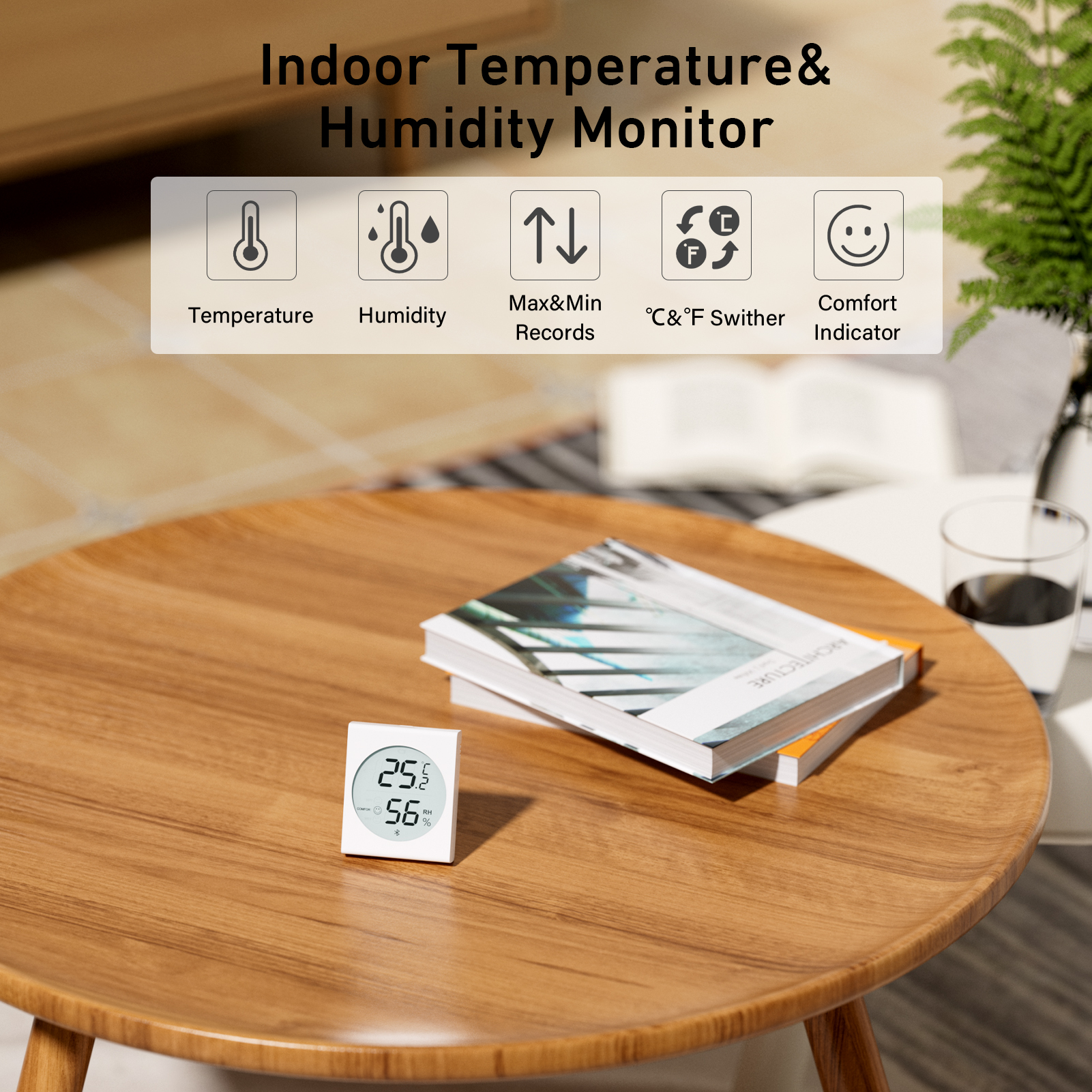 KERUI Digital Indoor Temperature And Humidity Meter Household Thermometers