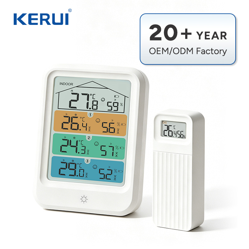 Newest Temperature And Humidity Measurement with 3 Indoor/ Outdoor WirelessSensors Weather Station Thermometer And Hygrometer