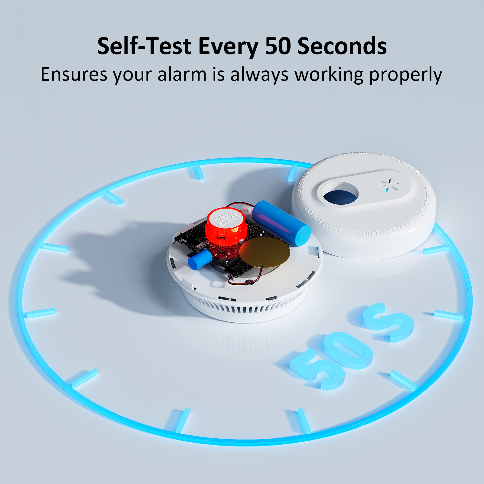 Wireless Smoke Detector Fire Alarm 10 Year Battery GSM RF433MHz Low Battery Notification