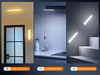 Wireless Rechargeable Motion Sensor LED Night Light Ultra-Thin Magnetic Under Cabinet Light