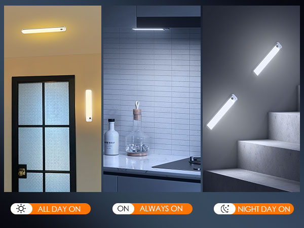 Wireless Rechargeable Motion Sensor LED Night Light Ultra-Thin Magnetic Under Cabinet Light