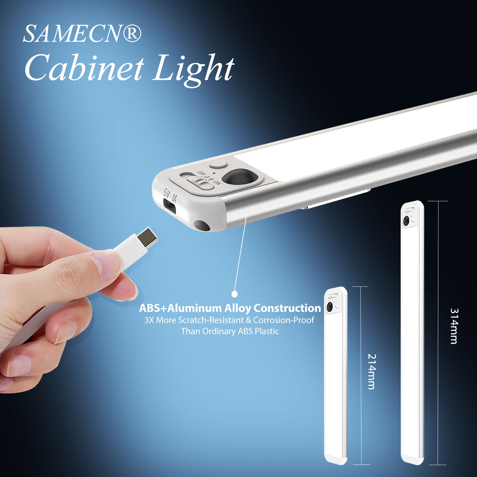 Popular Selling Wireless Led Motion Sensor Cabinet Light Rechargeable Led Smart Sensor Night Light