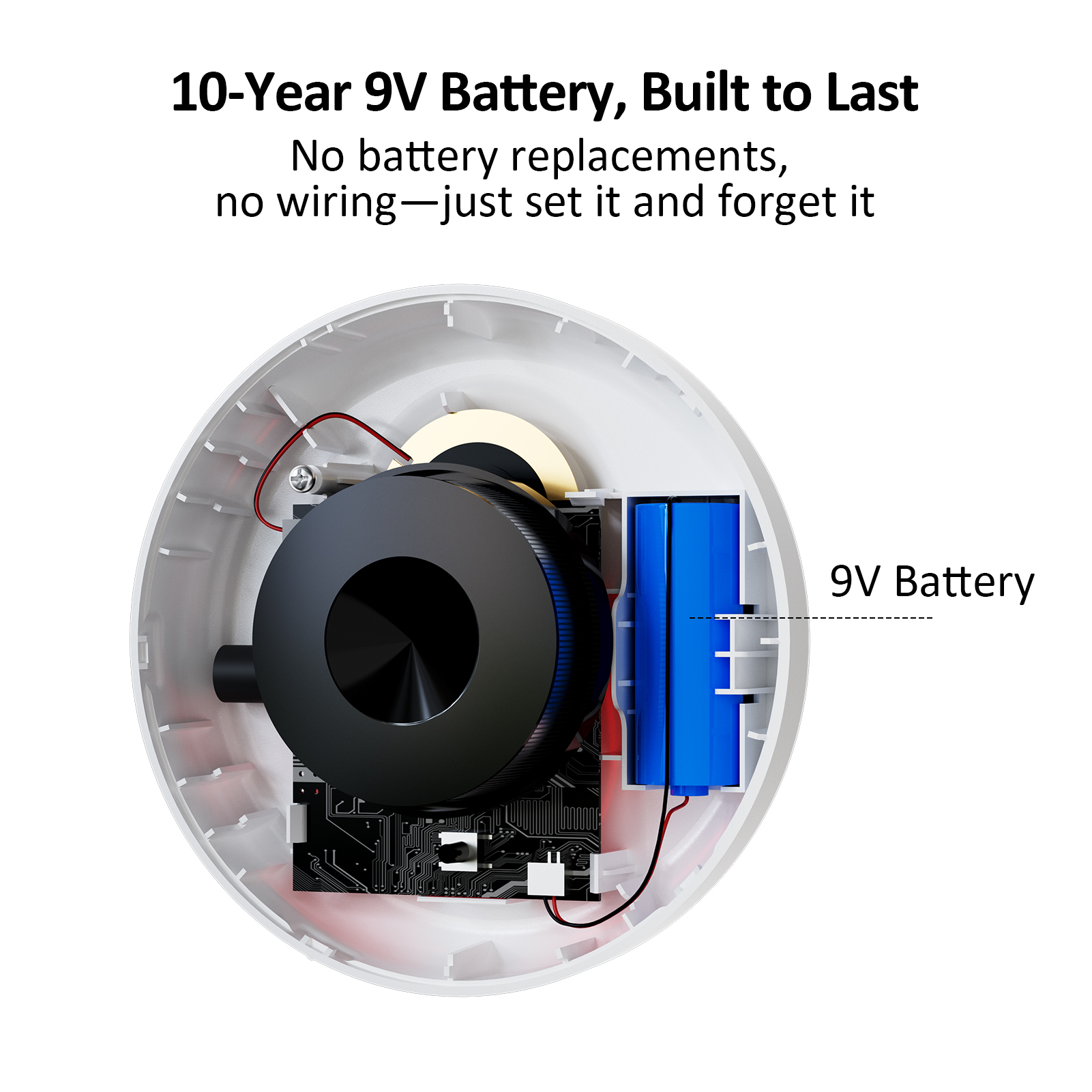 Wireless Smoke Detector Fire Alarm 10 Year Battery GSM RF433MHz Low Battery Notification