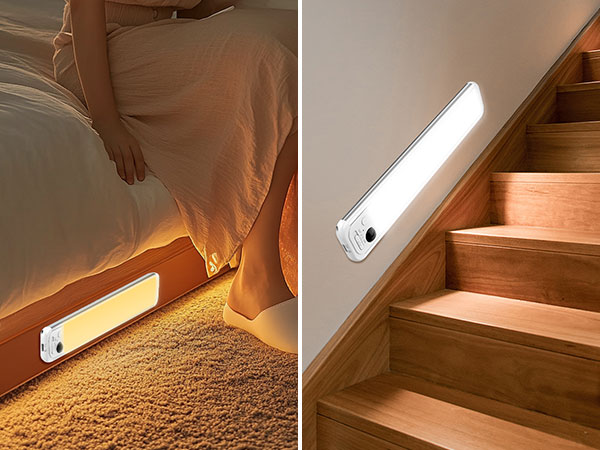 Wireless Rechargeable Motion Sensor LED Night Light Ultra-Thin Magnetic Under Cabinet Light