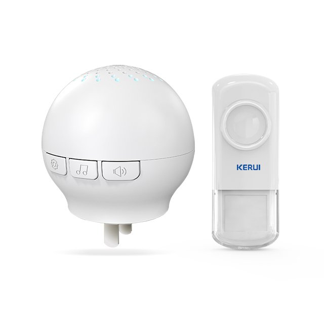 Kerui M522 Wireless Doorbell with F54 Push Button, Operating at over 500 Feet with 32 Chimes, 4 Volume Levels, LED Indicator, 1 Plugin Receiver & 1 Push Button