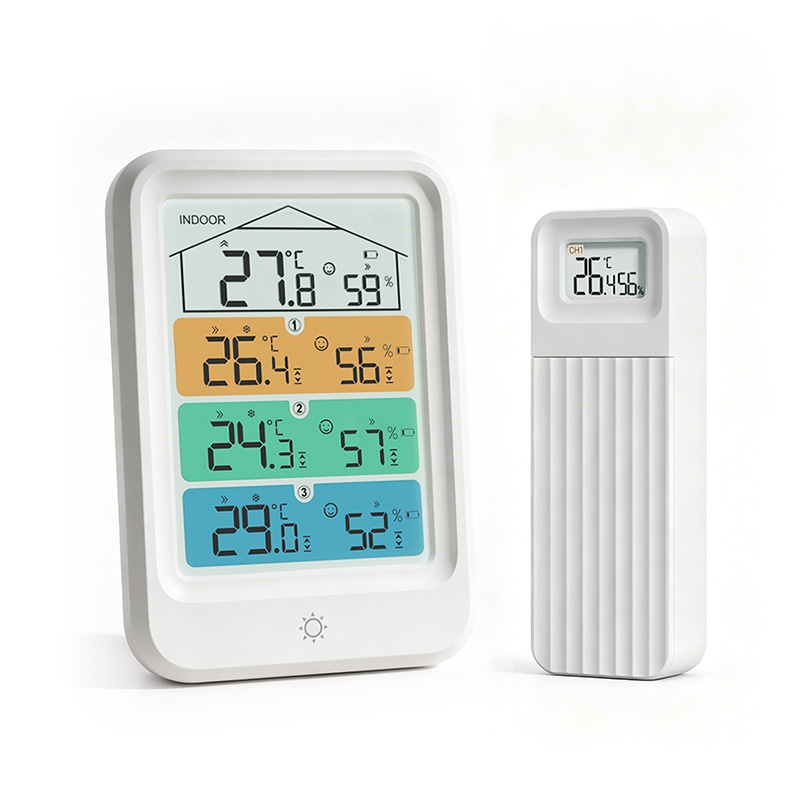 Newest Temperature And Humidity Measurement with 3 Indoor/ Outdoor WirelessSensors Weather Station Thermometer And Hygrometer
