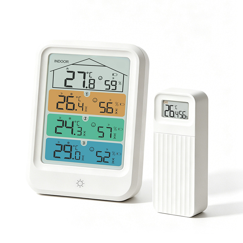 Newest Temperature And Humidity Measurement with 3 Indoor/ Outdoor WirelessSensors Weather Station Thermometer And Hygrometer