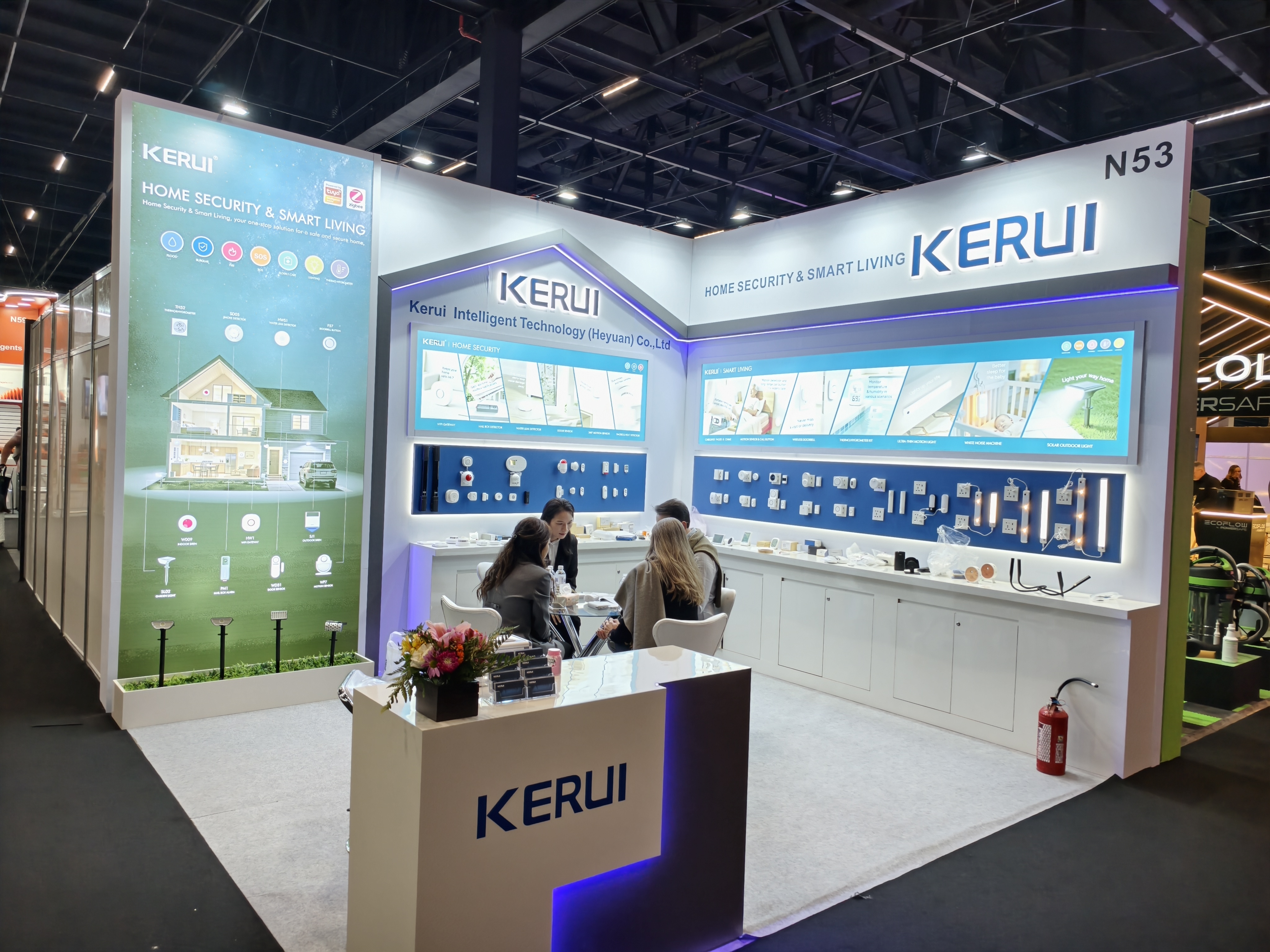  KERUI booth display at Brazil ES smart home security exhibition