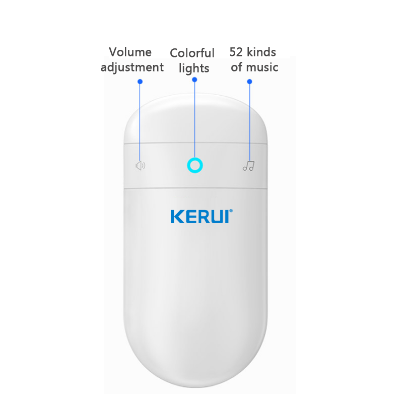 Kerui Wireless Doorbell Waterproof EU AU UK US Plug Self Powered Cordless Door Bell Ring Door Bell