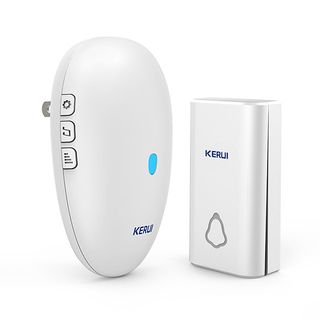 Kerui M621 Wireless Doorbell with F561 Push Button, Operating at over 500 Feet with 57 Chimes, 4 Volume Levels, LED Indicator, Memory Function, 1 Plugin Receiver & 1 Push Button Transmitter