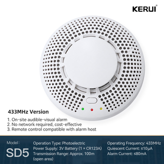 Smoke Sensor Alarm Sensitive Photoelectric Independent Fire Smoke Detector Home Security Alarm System Smoke Detector Tester
